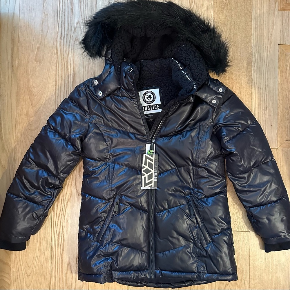Justice Kids PLUS SIZE coat - size 10 Plus